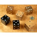 W&uuml;rfel 30 mm schwarzes Horn mit Knochenpunkten