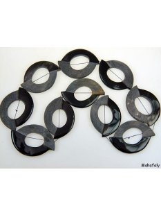 Hornscheibe Form Brille geschliffen und poliert 75x55 mm