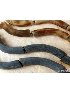 Hornperle Form Tubus antik matt L 45 mm