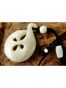 Knochen Anh&auml;nger Maori Motiv Salao70 mm Code E,...