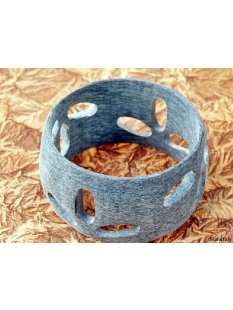 Horn Armreifen Horasta grau geschlossen 40 mm = Code G