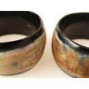 Horn Armreifen Horingo antik braun geschlossen 40 mm = Code C