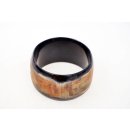 Horn Armreifen Horingo antik braun geschlossen 40 mm = Code C