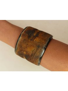 Horn Armreifen Horingo antik braun geschlossen 60 mm= Code D