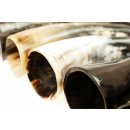 Horn Phallusskulptur und Dildo 15 bis 17 cm = Code C gl&auml;nzend poliert