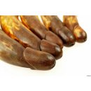 Horn Phallusskulptur und Dildo mit G&uuml;rtelschlitz. 15 bis 17 cm = Code C seidenmatt natur