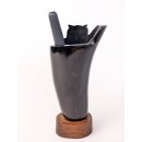 Hornfigur Waldohreule. als Stifthalter = Code E 14 cm