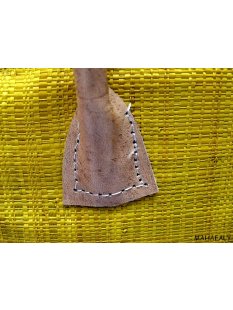 Raffia Bast  Raphia Korb Harlekin vertikal geteilt, Bodenl&auml;nge 30 cm = Code blau