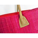 Raffia Bast  Raphia Korb Harlekin vertikal geteilt, Bodenl&auml;nge 30 cm = Code blau