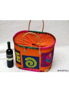 Raffia Bast Raphia Korb Ethno Breite 50 cm = Code orange