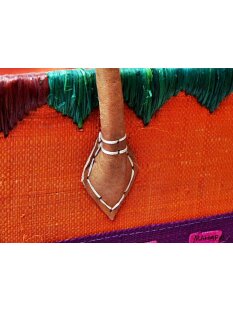 Raffia Bast Raphia Korb Ethno Breite 50 cm = Code orange