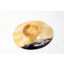 Horn Seifenschale mit Fu&szlig; oval 14 x 10 cm 1A Qualit&auml;t = Code D