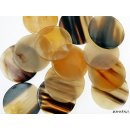 Hornplatten 40 mm in 5 Formen poliert einfarbig 2. Qualit&auml;t - 25 %