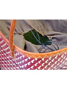 Rabane / Rattan Korb Frezy Farbmix 38 cm = Code blau