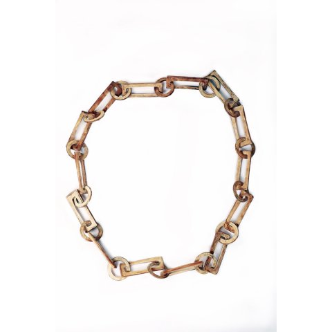 Horn Gliederkette Gayelala antik matt Fixl&auml;nge 120 cm = Code J