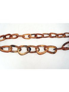 Horn Gliederkette Rivo2 antik matt geschliffen Fixl&auml;nge 90 cm = Code J