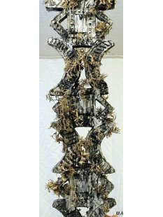 MF181 original AloAlo Grabstele der Mahafaly antik Hirte mit Zebu 250 cm ca. 1920