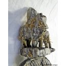 MF181 original AloAlo Grabstele der Mahafaly antik Hirte mit Zebu 250 cm ca. 1920