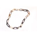 Horn Gliederkette Rivo4 gemixte Farben hell/dunkel matt poliert ca. 90 cm ver&auml;nderliche L&auml;nge