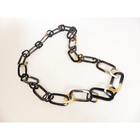 Horn Gliederkette Rivo4 vorwiegend dunkle Farben poliert ca. 90 cm ver&auml;nderliche L&auml;nge