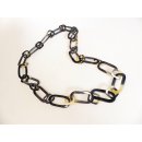 Horn Gliederkette Rivo4 vorwiegend dunkle Farben poliert ca. 90 cm ver&auml;nderliche L&auml;nge