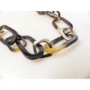 Horn Gliederkette Rivo4 vorwiegend dunkle Farben poliert ca. 90 cm ver&auml;nderliche L&auml;nge