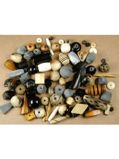 Hornperlen 100 g alle Formen, Oberfl&auml;chen und Farben...