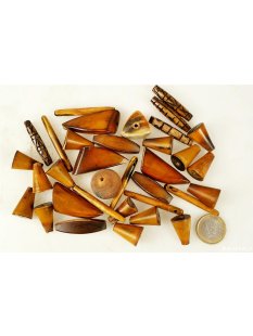 Hornperlen  braun bedampft oder gebrannt100 g. alle...