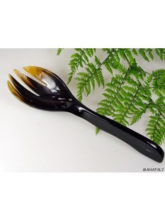 Horn Salatgabel Afrika geschwungen poliert 27 cm = Code F