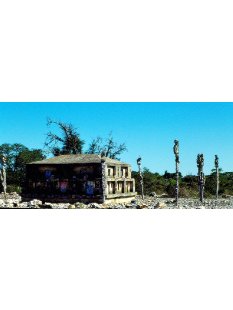 AL185 original AloAlo Grabstele der Mahafaly antik 2 M&auml;nner im Gespr&auml;ch 155 cm ca. 1925