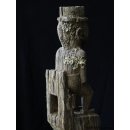 AL186 original AloAlo Grabstele der Mahafaly Gerichtsverhandlung oder Verh&ouml;r 155 cm ca. 1930