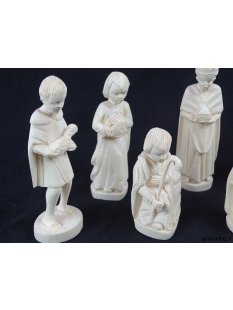 Krippe Europa 11 teilig wei&szlig;es Lianenholz 12 cm = Code M