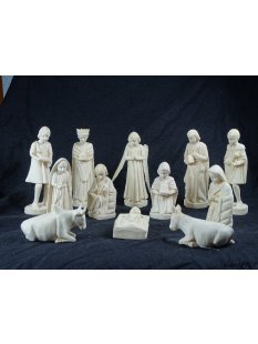 Krippe Europa 11 teilig wei&szlig;es Lianenholz 15 cm =...