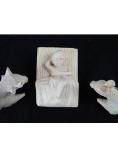 Krippe Europa 11 teilig wei&szlig;es Lianenholz 15 cm = Code O