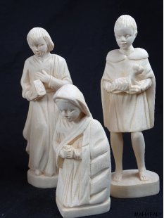 Krippe Europa 11 teilig wei&szlig;es Lianenholz 15 cm = Code O