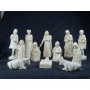 Krippe Europa 11 teilig wei&szlig;es Lianenholz 15 cm = Code O