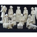 Krippe Europa 11 teilig wei&szlig;es Lianenholz 20 cm = Code U