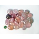 1 kg Handst&uuml;cken Handschmeichler Trommelstein Madagaskar Rosenquarz poliert