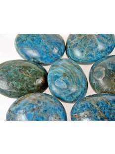 1 kg Handst&uuml;cken Handschmeichler Trommelstein Madagaskar Apatit blau poliert
