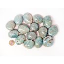 1 kg Handst&uuml;cken Handschmeichler Trommelstein Madagaskar Feldspat Amazonit poliert