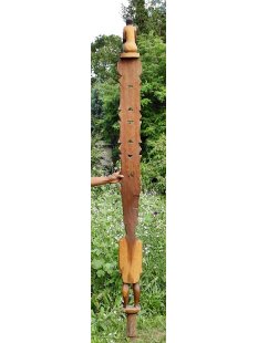 AL192 AloAlo der Bara Ringk&auml;mpfer tr&auml;gt Stammesf&uuml;rst 1980  echt Palisanderholz = 250 cm