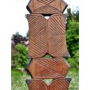 AL192 AloAlo der Bara Ringk&auml;mpfer tr&auml;gt Stammesf&uuml;rst 1980  echt Palisanderholz = 250 cm