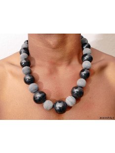 Hornkette Krypta grau matt + schwarz poliert 55 cm...