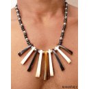 Horn/Knochenkette Kafretete 50 cm Designmix Naturschmuck Ethno BIO &Ouml;KO - 50 % reduziert
