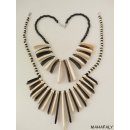 Horn/ Knochenkette Kafretete 60 cm Designmix Naturschmuck Ethno BIO &Ouml;KO - 60 % reduziert