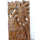 Wandrelief aus Palisanderholz vertikal Madagaskar 50 x 15 cm Restbest&auml;nde, dann nie wieder lieferbar !