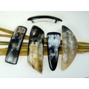 Horn Haarspange eckig poliert mit Metallclip Made in France Patent 60 mm = Code C