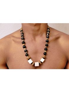 Horn/Knochenkette Kafoka 60 cm Designmix = Code H