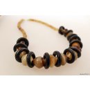 Hornkette Harigdola hell + dunkel poliert 50 cm = Code H