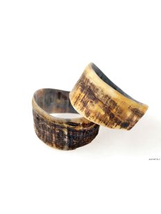 Horn Armreifen Rainer antik dunkel braun/schwarz gemasert...